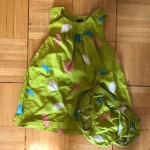 Tea Collection cotton/linen blend romper, 2T